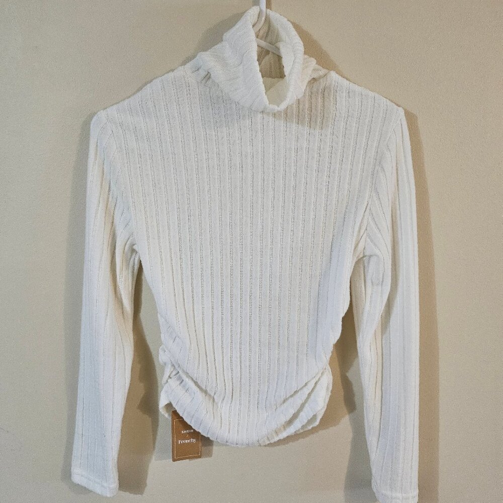 Shein Frenchy Turtle Neck Ribbed Knit Sweater - Size M